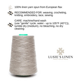 100% Linen Yarn - Natural Linen Color (Not Dyed)