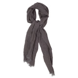 100% Linen Scarf - Anthracite Gray