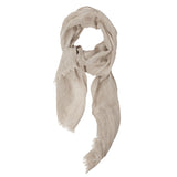 100% Linen Scarf - Dark Gray - Natural Color - Not Dyed