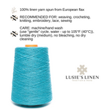 100% Linen Yarn - Bright Turquoise