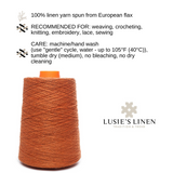 100% Linen Yarn - Brownish Orange