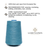 100% Linen Yarn - Light Turquoise Color
