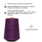 100% Linen Yarn - Reddish Purple
